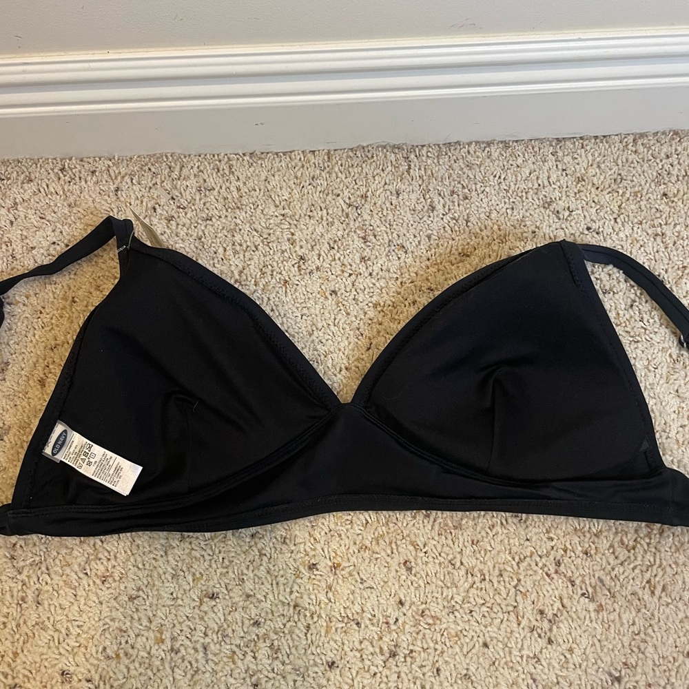 NEW Women's Black Triangle Bikini Top